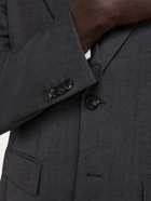 Ferragamo Mens Single-breasted pure wool blazer in Grey