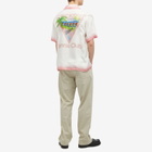 Casablanca Men's Tennis Club Short Sleeve Silk Shirt in White