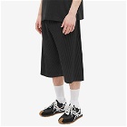 Homme Plissé Issey Miyake Men's Pleated Cropped Pant in Black