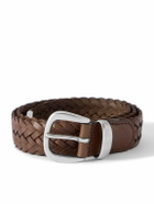 Anderson's - 3cm Woven Leather Belt - Brown