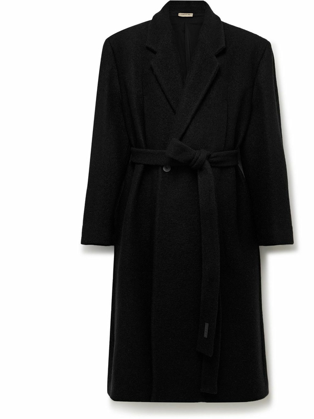 Photo: Fear of God - Oversized Double-Breasted Belted Boiled Virgin Wool Coat - Black