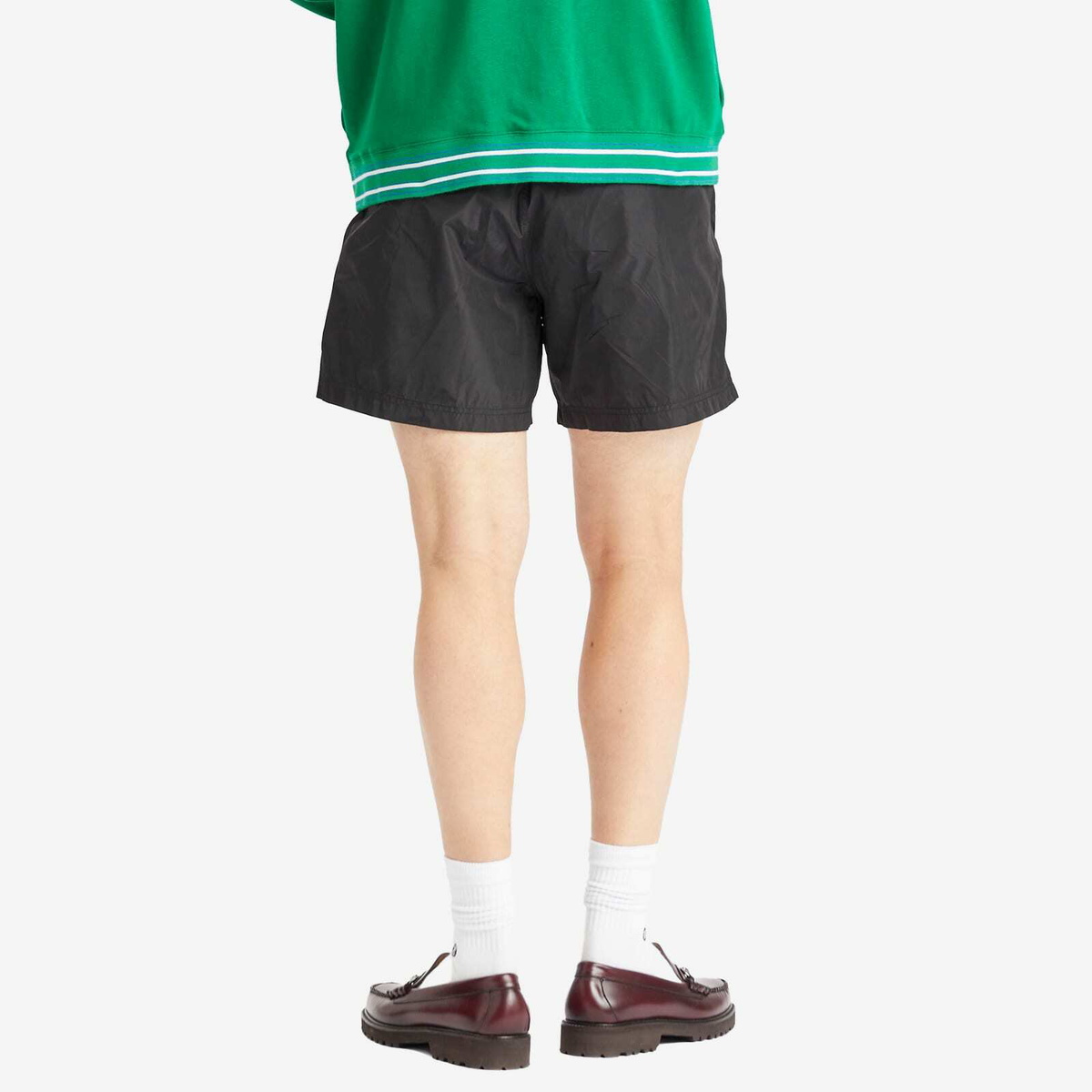 BODE Men's Nylon Track Shorts in Black