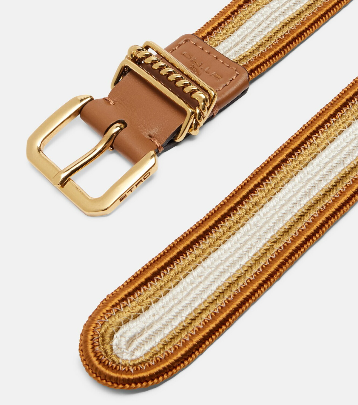 Etro Striped woven belt