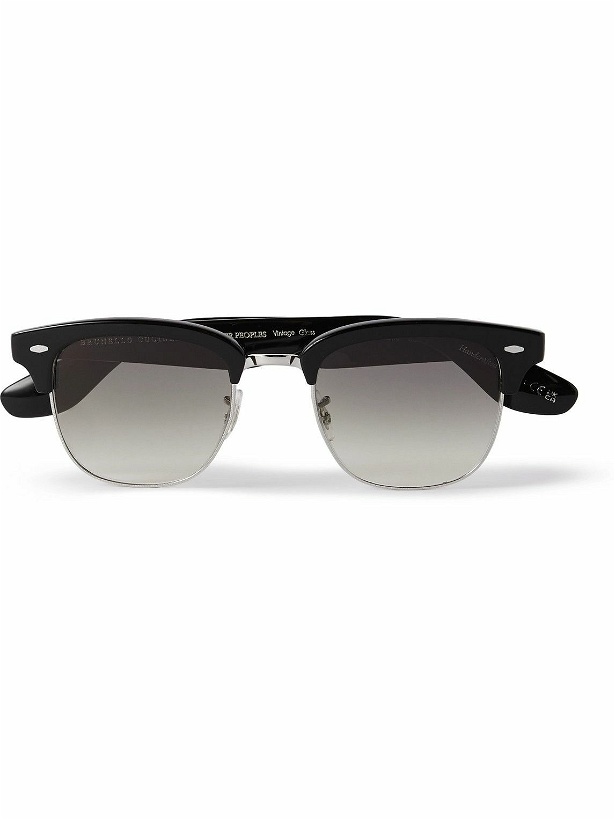 Photo: Brunello Cucinelli - Oliver Peoples Capannelle D-Frame Acetate and Silver-Tone Sunglasses