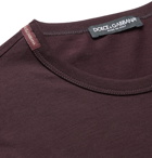 DOLCE & GABBANA - Logo-Detailed Cotton-Jersey T-Shirt - Purple