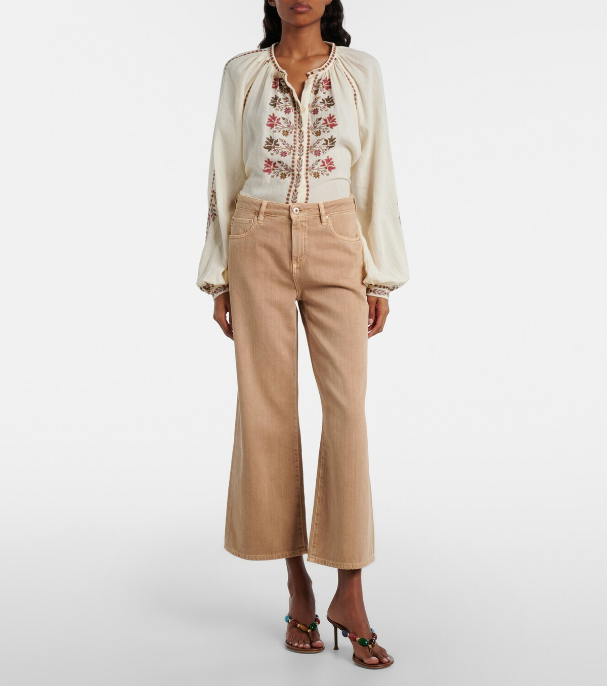 AG Jeans Saige cropped wide-leg jeans
