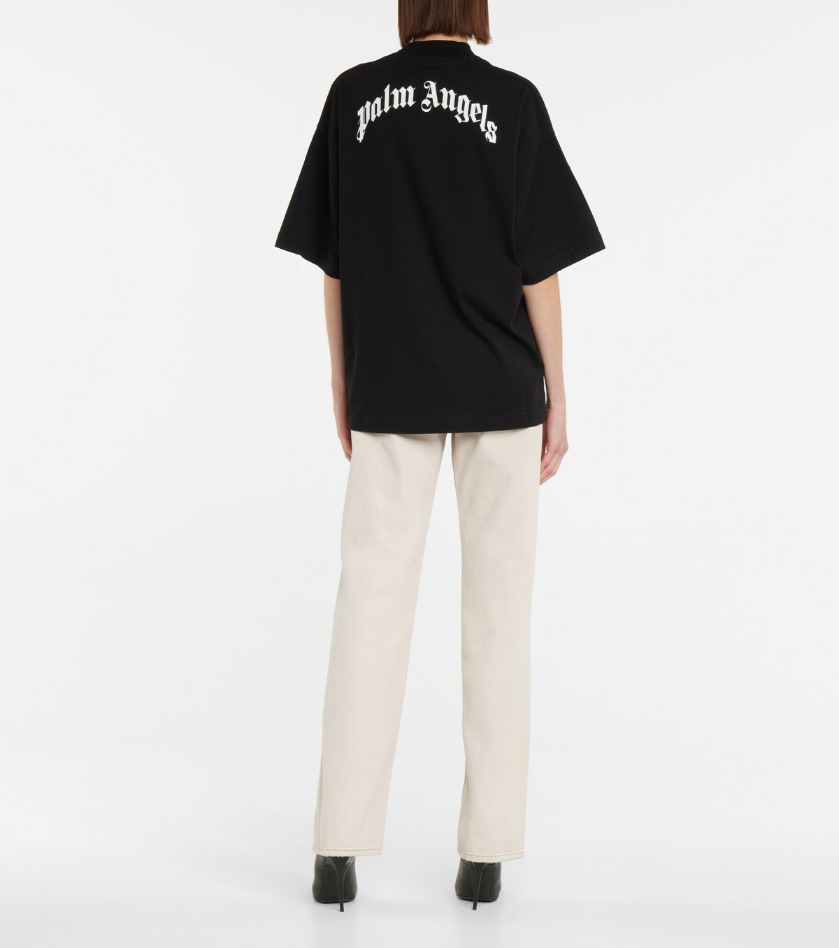 VIP【関税送料無料】希少 Palm Angels Oversized cotton T-shirt 0400017711019_BLACKWHITE?wid=