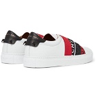 Givenchy - Urban Street Logo-Jacquard Leather Slip-On Sneakers - White