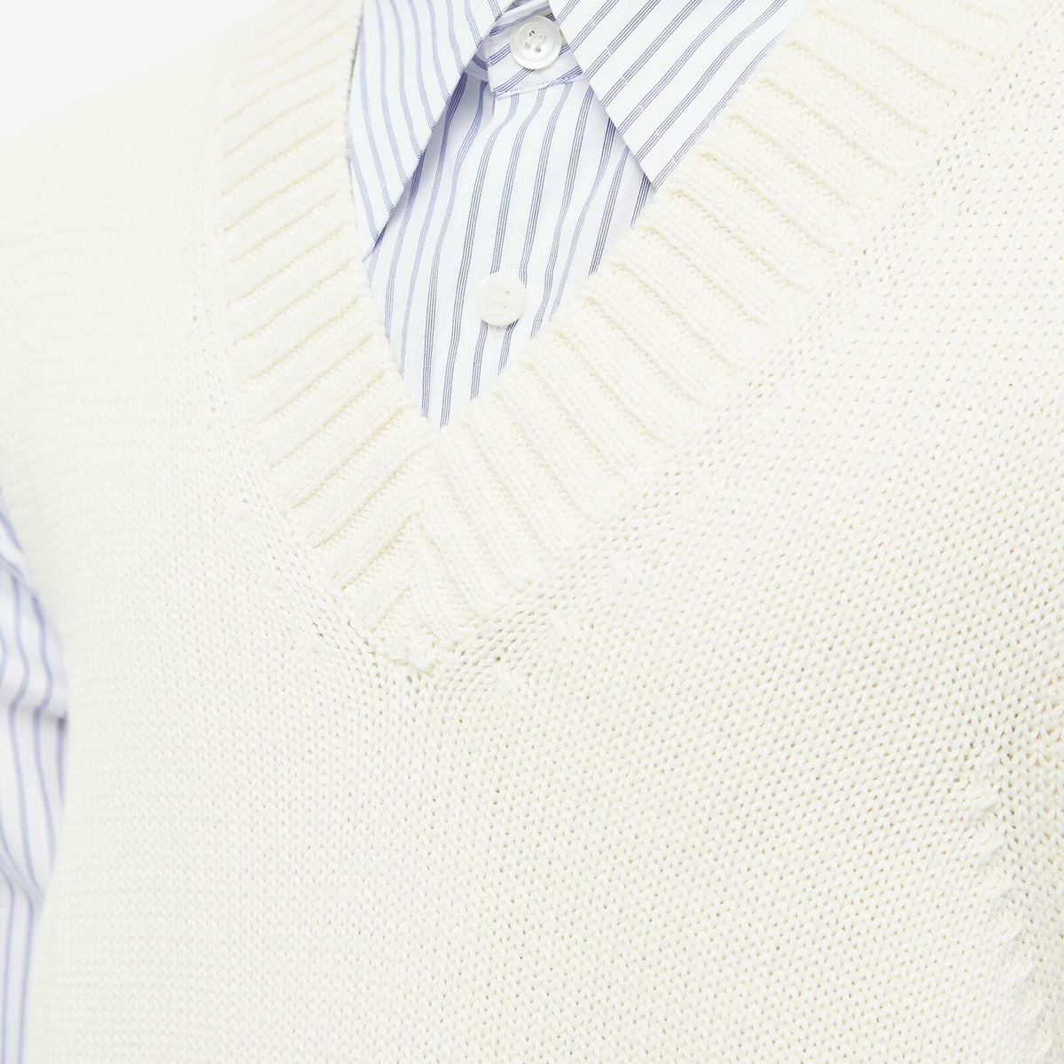 Harmony Men's Willow Knitted Vest in Ecru