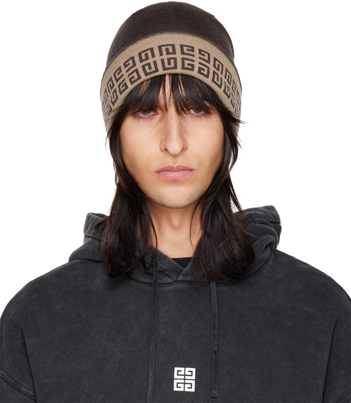 Photo: Givenchy Brown 4G Reversible Beanie