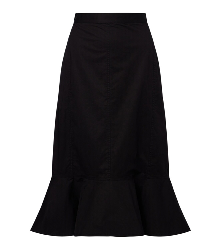 Photo: Plan C Ruffled cotton-blend poplin midi skirt