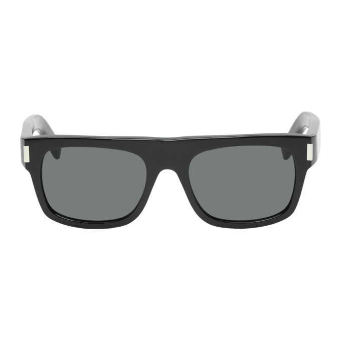 Photo: Saint Laurent Black Rectangular Sunglasses