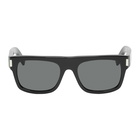 Saint Laurent Black Rectangular Sunglasses