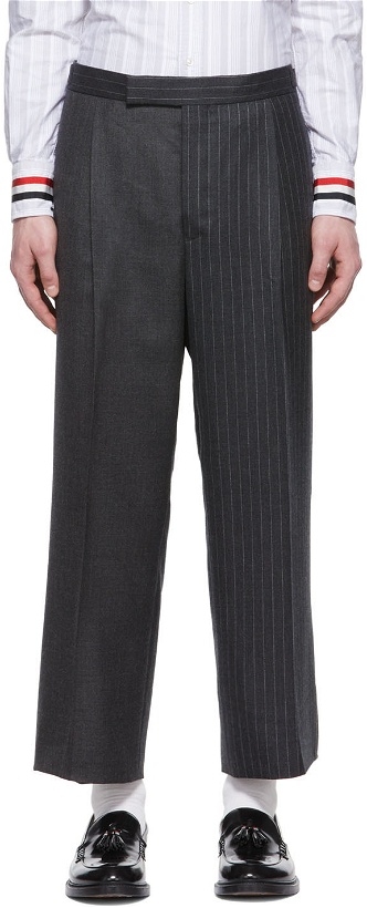 Photo: Thom Browne SSENSE Exclusive Gray Wool Trousers