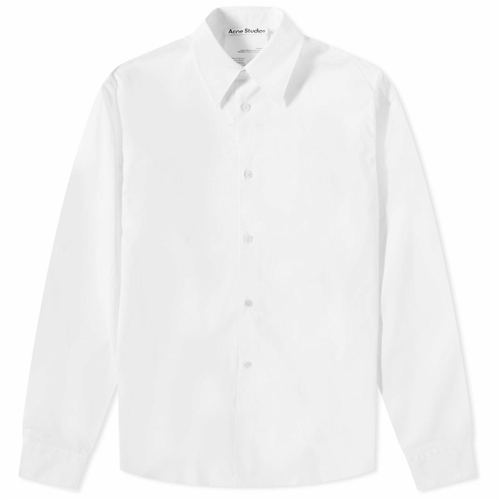 Photo: Acne Studios Men's Salo Poplin Shirt in White