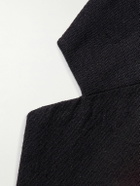 Monitaly - Linen and Cotton-Blend Suit Jacket - Black