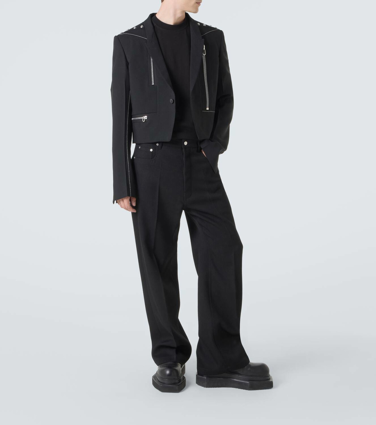 Rick Owens Alice studded virgin wool blazer Rick Owens