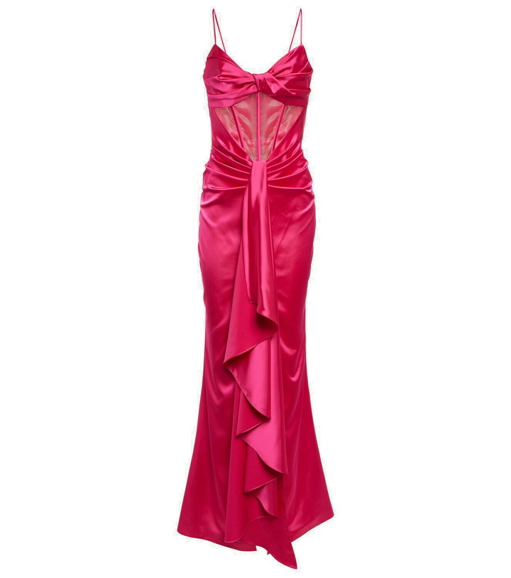 Photo: Rasario Draped corset satin gown