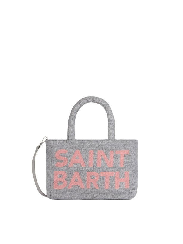 Photo: MC2 Saint Barth Soft Wooly Clarine Handbag With Jacquard Maxi Logo