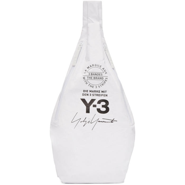 Y-3 White Yohji Messenger Bag 