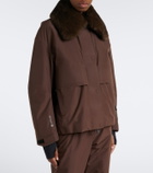 Moncler Grenoble Shearling-trimmed down ski jacket