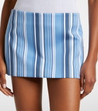 The Frankie Shop Hera striped cotton-blend miniskirt