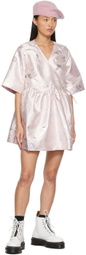 GANNI Pink Metallic Jacquard Mini Dress