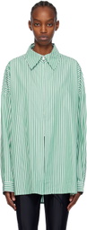 Gauge81 White & Green Cosala Shirt