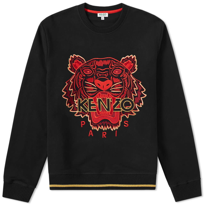 Photo: Kenzo Embroidered Tiger Crew Sweat Black