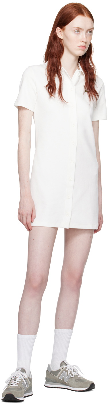 Lacoste White Button Closure Dress