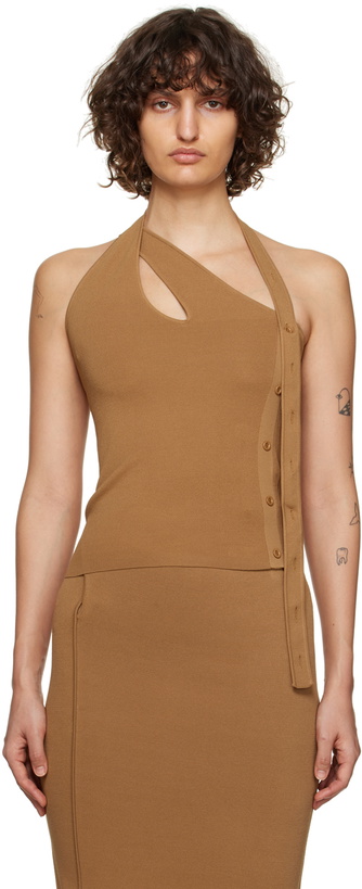 Photo: SIR. Brown Nadja Button Tank Top