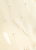 Huishan Zhang Kassia Feather-embellished Crepe Midi Dress White