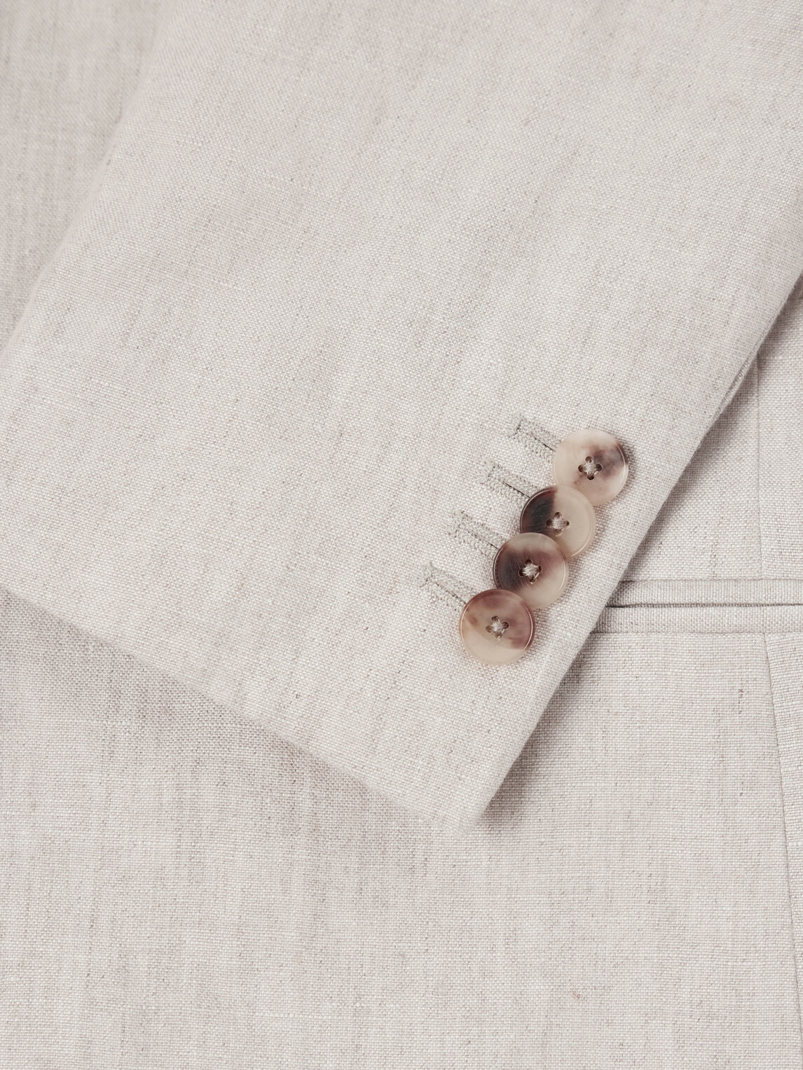 Mr P. - Slim-Fit Linen Tuxedo Jacket - Neutrals