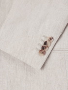 Mr P. - Slim-Fit Linen Tuxedo Jacket - Neutrals