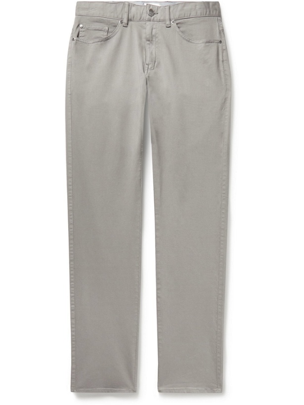 Photo: PETER MILLAR - Ultimate Stretch Cotton and Modal-Blend Sateen Trousers - Gray - UK/US 32