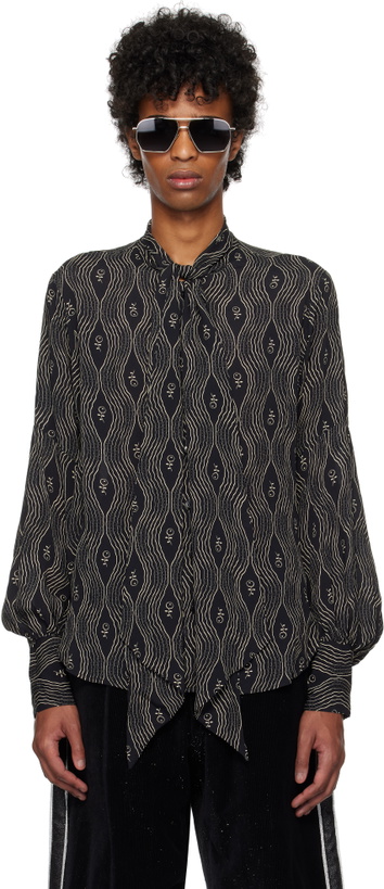 Photo: Anna Sui Black Printed Shirt