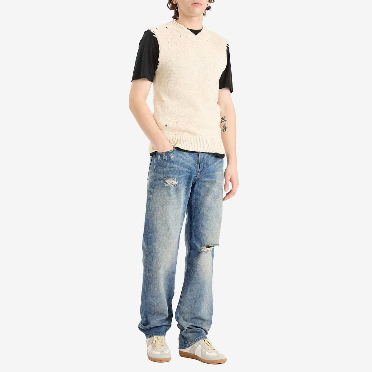MM6 Maison Margiela Men's Gilet in Cream