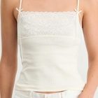 Fruity Booty Women's Meringue Lace Tank in Cream