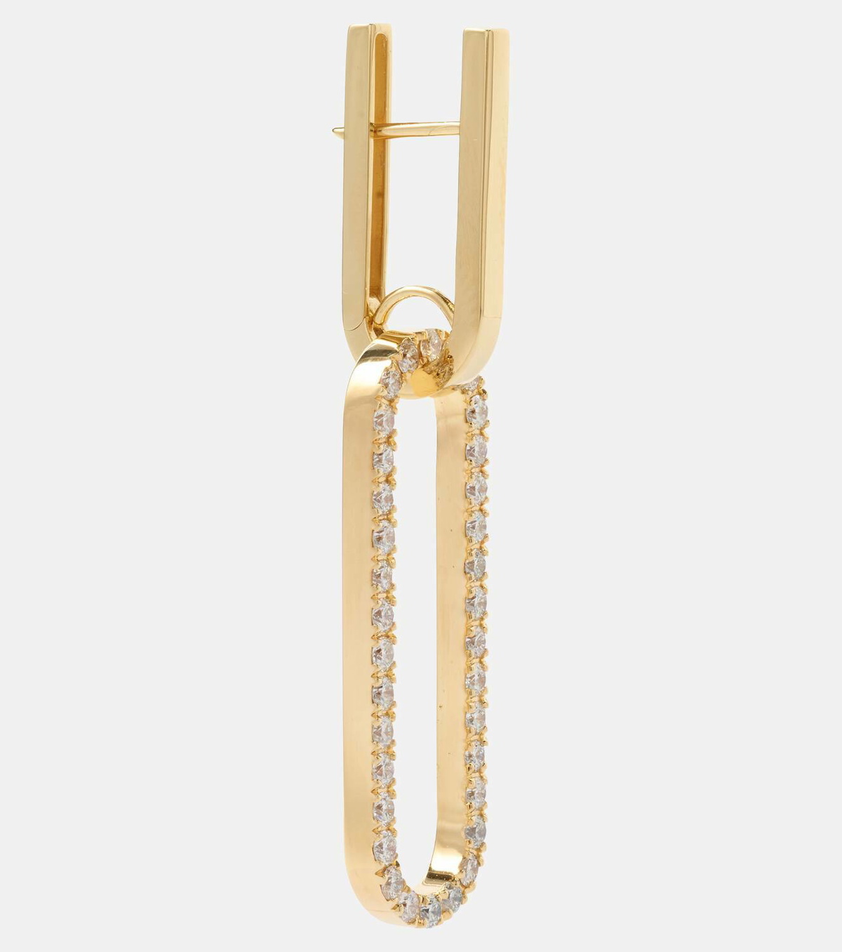 Bucherer Fine Jewellery Link 18kt gold hoop earrings with diamonds