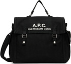 A.P.C. Black 'Récupération' Messenger Bag