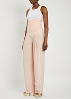 Norma Kamali High Waist Stretch-jersey Trousers Light Pink