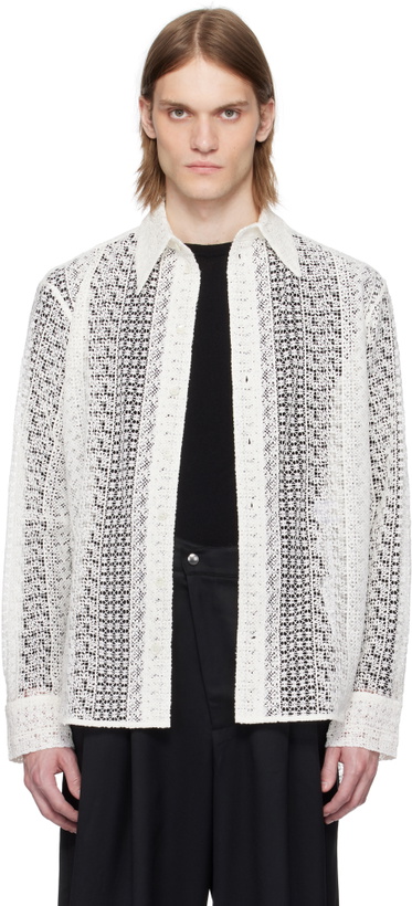 Photo: CMMAWEAR White Macrame Tailored Shirt