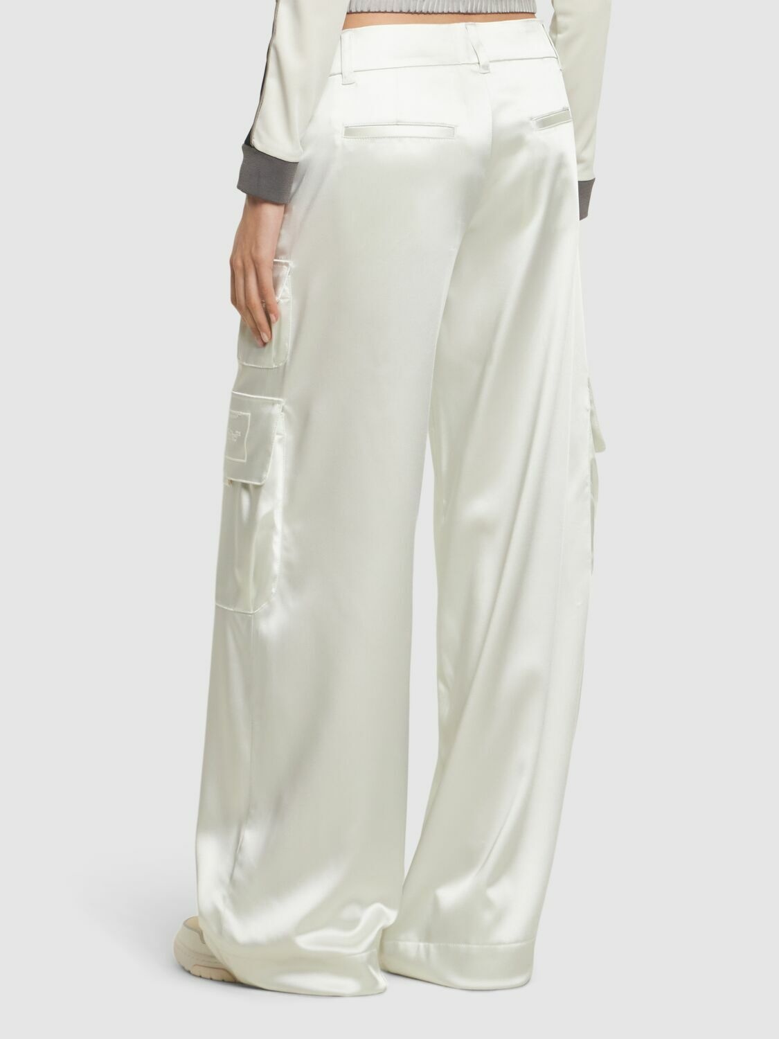 Buy Ecru Solid Light Festive Plus Size Slim Pants Online - W for Woman