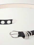 Déhanche - 4cm Studded Leather Belt - Black