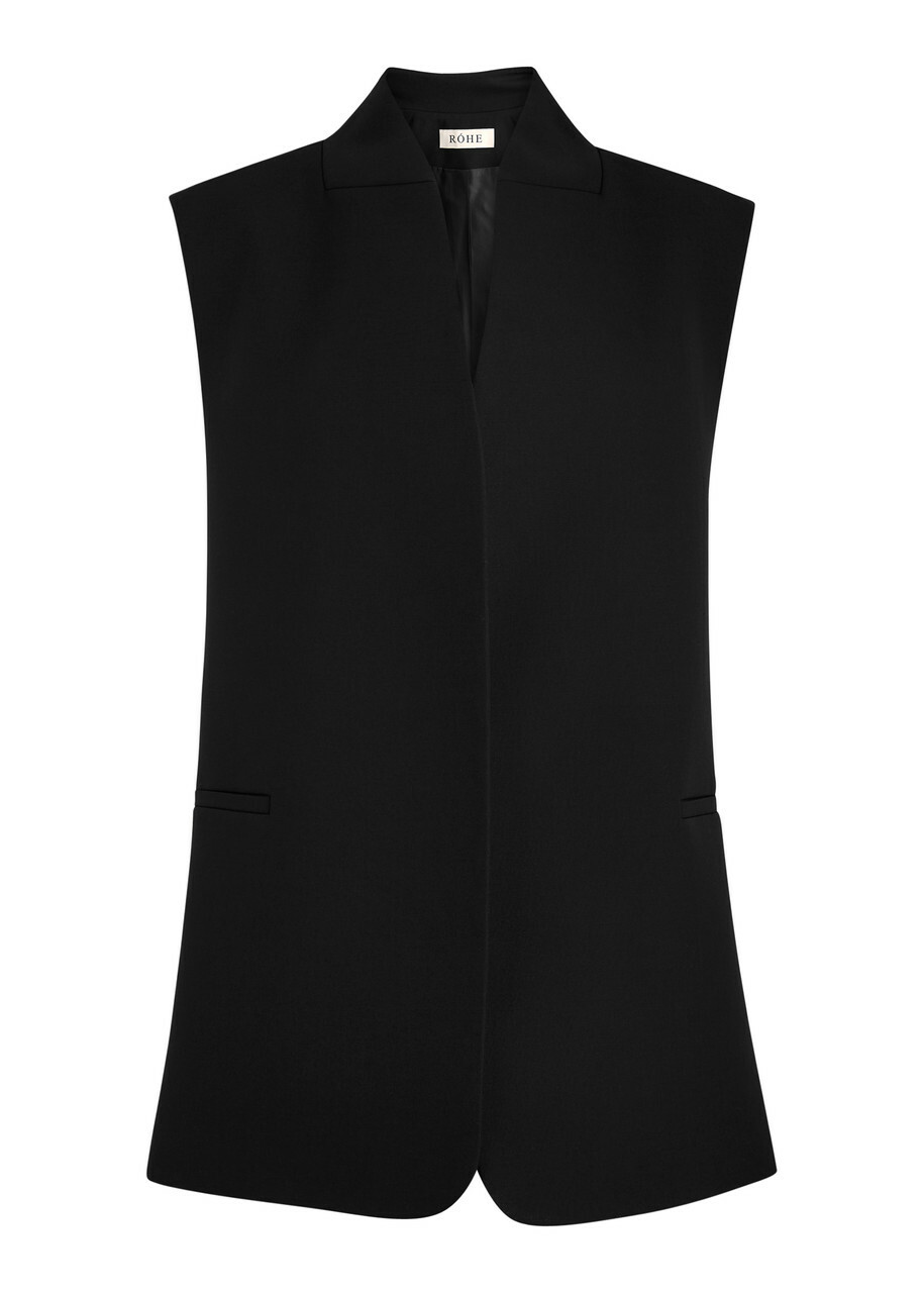 Rohe Sleeveless Wool-blend Jacket Black Róhe