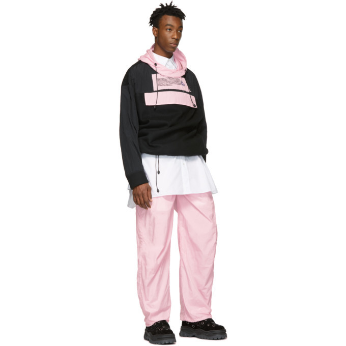Colmar A.G.E. by Shayne Oliver Black and Pink Hoodie Jacket
