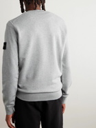 Stone Island - Logo-Appliquéd Garment-Dyed Cotton-Jersey Sweatshirt - Gray
