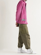 IGGY - Logo-Embroidered Cotton-Corduroy Overshirt - Pink