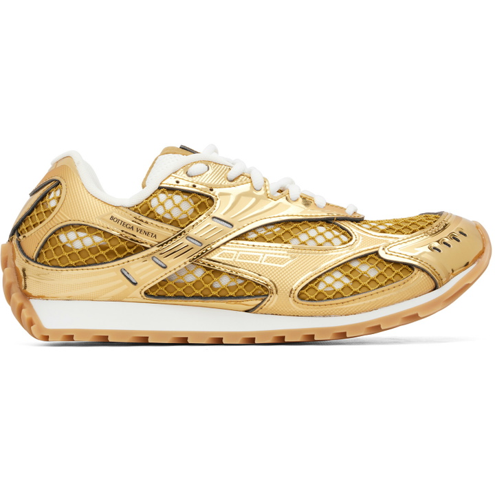 Photo: Bottega Veneta Gold Orbit Sneakers