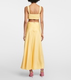 Simkhai - Roberta crochet and satin maxi dress
